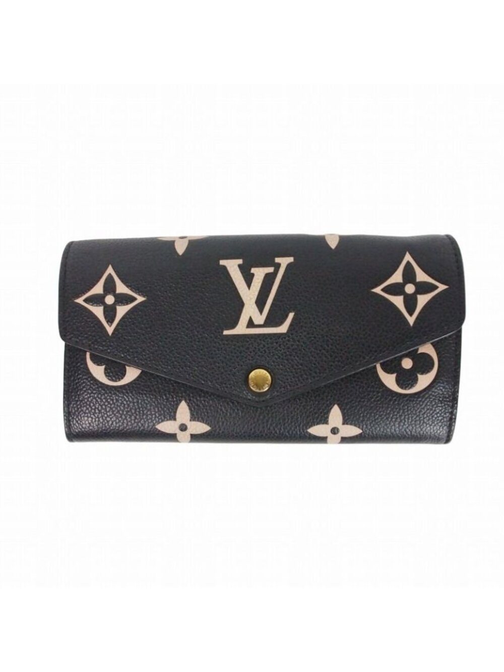 Louis Vuitton Portefeuille Sarah Monogram Bicolor Empreinte Wallet Beige